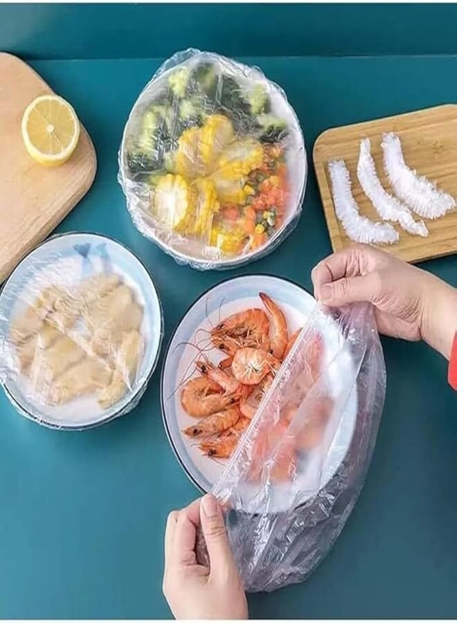 Disposable Plastic Food Bags, Elastic Food Covers for Fruit Bowls, Kitchen Storage Cups, Fresh Keeping Bags (1000 Count) - Available by De Pegui Bell