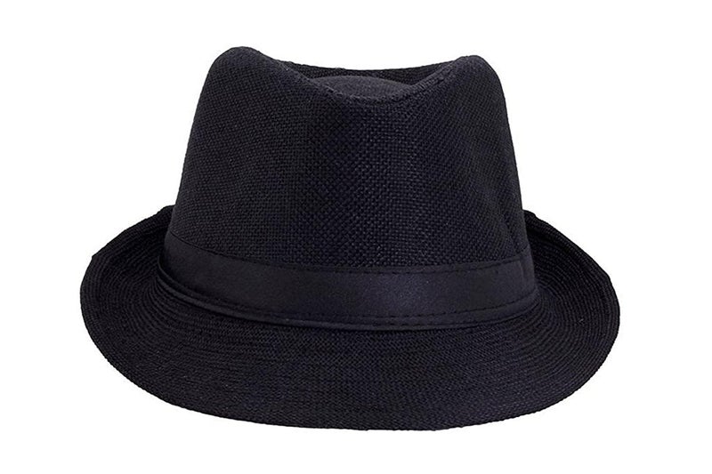 RR DESIGN Faux Suede Cap & Hat Summer Collections For Men & Women (Fedora-Black), Free Size - Image 3