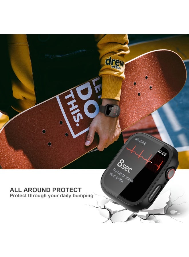 Apple Watch Watch 9/8/7 45mm Protective Case With Tempered Glass Protective Case, Suitable For Apple Watch 9/8/7 45mm Black - Image 5
