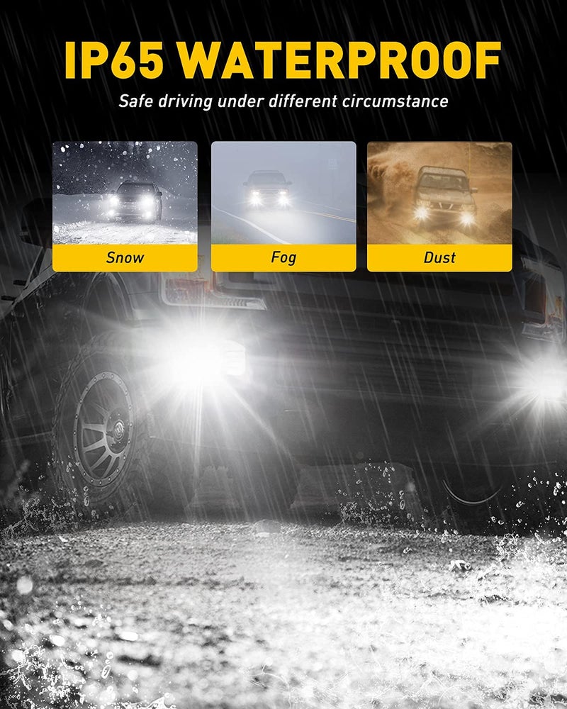 AUXITO 881 LED Fog Light Bulb, 6500K Cool White Super Bright, 30W 6000Lumen Per Pair, 889 898 886 896 894 Halogen Bulbs DRL Replacement for Accent Sorento Elantra Sportage Veloster Spectra, 2Pack - Image 5
