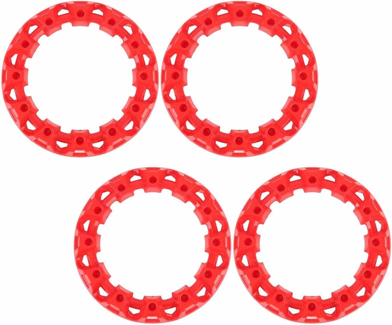 GLOGLOW 10 Inch ATV Wheel Tapato, ABS Material, Universal Fit for ATV and Go Kart, 4pcs Sports Look Green (Red) - Image 3