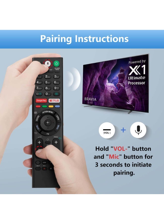 Anmi Voice Replacement Remote Control for Sony-Bravia-TVs，for All Sony 4K UHD LED LCD HD Smart TVs - Image 5