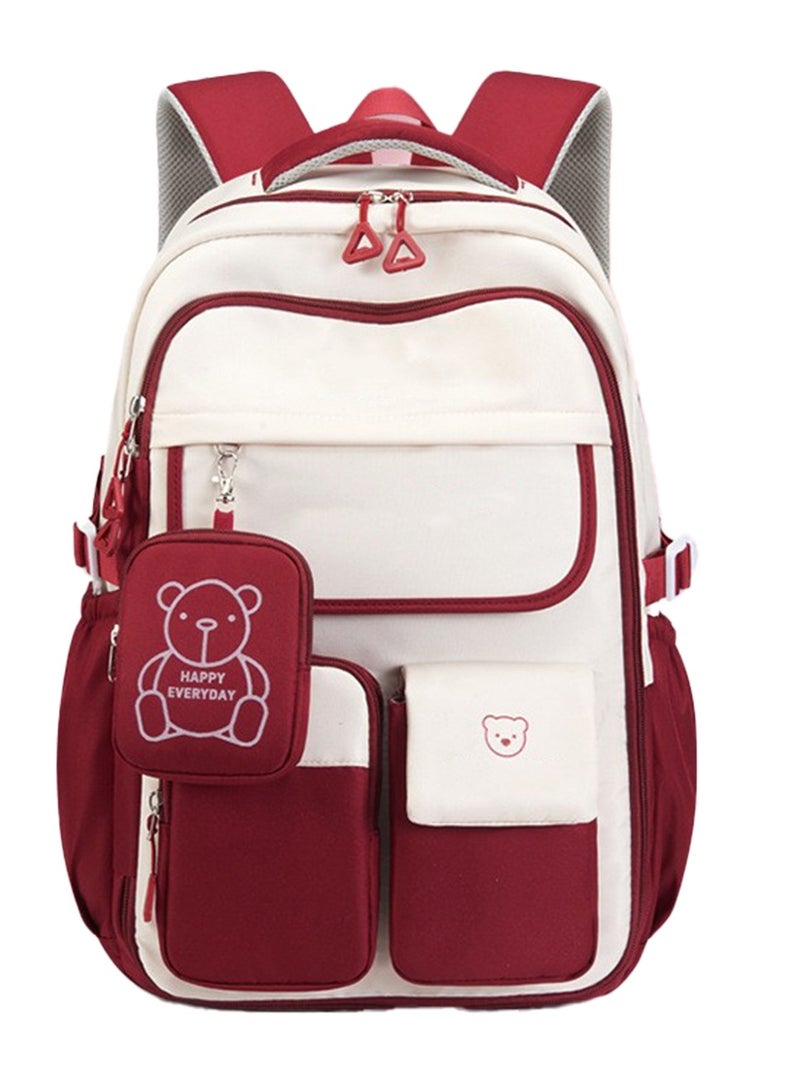 Sky View School Backpack for Teen Girls Bookbags Elementary High School Corduroy Laptop Bags Women Travel Daypacks - Image 1