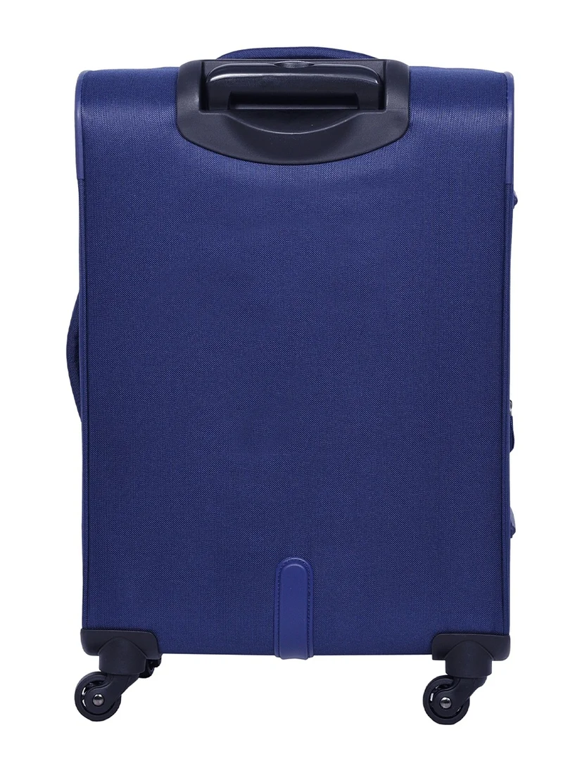 امريكان توريستر Jamaica Suitcase, Cabin Size 58 cm, 4 Spinner Wheels, Soft Top, 100% Polyester, Navy|TSA Combination Lock|Expandable|Front Pocket Storage Compartment|Corner Guard|Retractable Aluminum Handle - 3 Years International Warranty