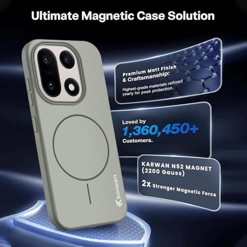 KARWAN®?Magnetic Ultra Slim-Fit Back Case Cover for Oneplus 15 |Hard PC Case Cover| Ultra-Thin & Light Weight with [Ultra Premium Feel ] Case for Oneplus 15 (Grey) - Image 2