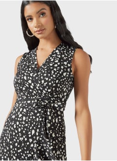 MELA LONDON Spot Print Wrap Effect Dress  - Image 3