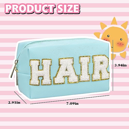 Gosuoa Preppy Makeup Bag,Skincare Bag,PU Leather Portable Waterproof Preppy Stuff for Travel Toiletry Bag,Makeup Bag for Girls Women - Image 2