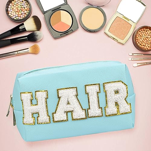 Gosuoa Preppy Makeup Bag,Skincare Bag,PU Leather Portable Waterproof Preppy Stuff for Travel Toiletry Bag,Makeup Bag for Girls Women - Image 4