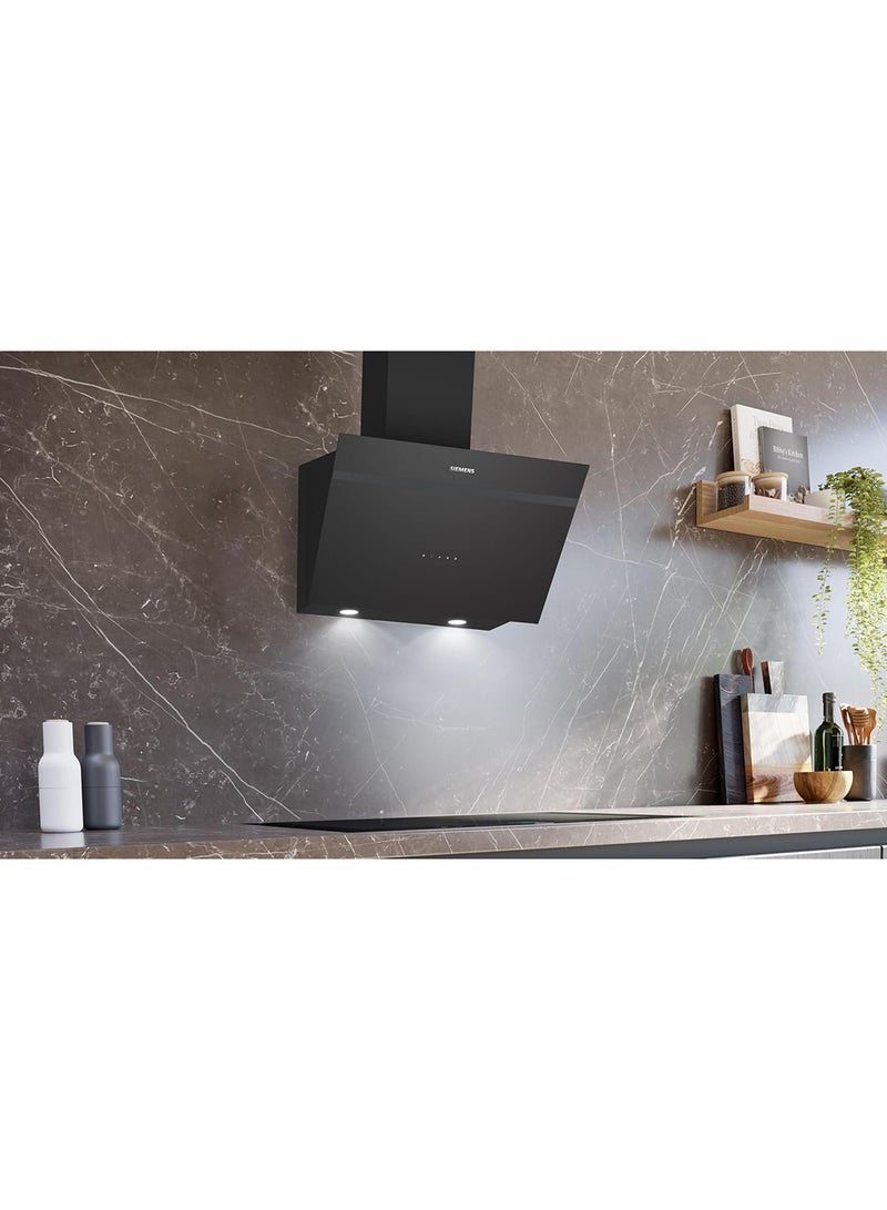 Siemens iQ300 Wall-Mounted Cooker Hood, 60 cm, Powerful 700 m³/h Extraction, Silence Drive, LED Lights, German Engineering Hood, Black, LC66KPJ60M LC66KPJ60M black -3 years warranty LC66KPJ60M black - Image 2