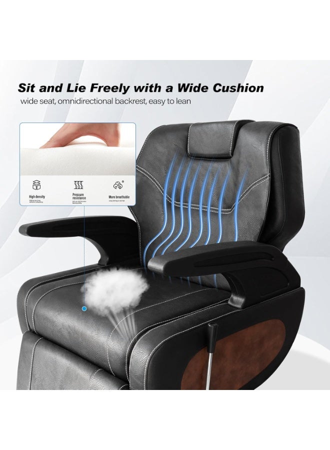 Meishida Hydraulic Recline Barber Chair - Heavy-Duty Salon Styling Chair  - Image 3