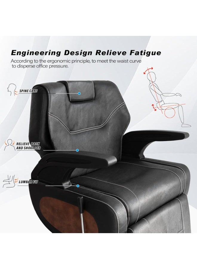 Meishida Hydraulic Recline Barber Chair - Heavy-Duty Salon Styling Chair  - Image 4