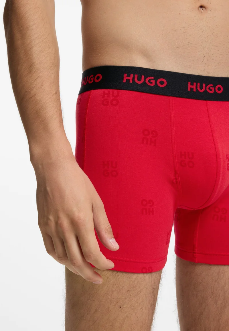 HUGO Open Red Three-pack boxer briefs in stretch cotton for Men | Best Price UAE
