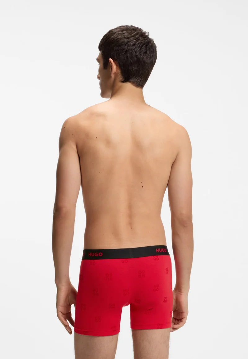 HUGO Open Red Three-pack boxer briefs in stretch cotton for Men | Best Price UAE