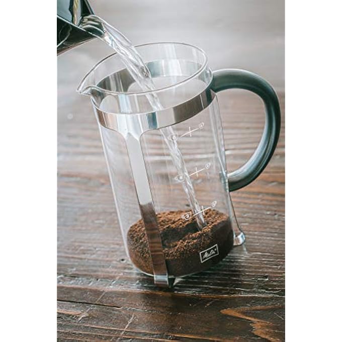 Melitta French Press Premium Coffee Maker 1L Made Of Glass  Steel 8 Cups - Image 2
