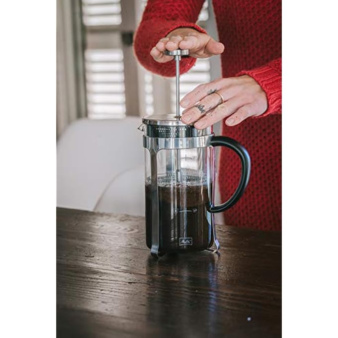 Melitta French Press Premium Coffee Maker 1L Made Of Glass  Steel 8 Cups - Image 3