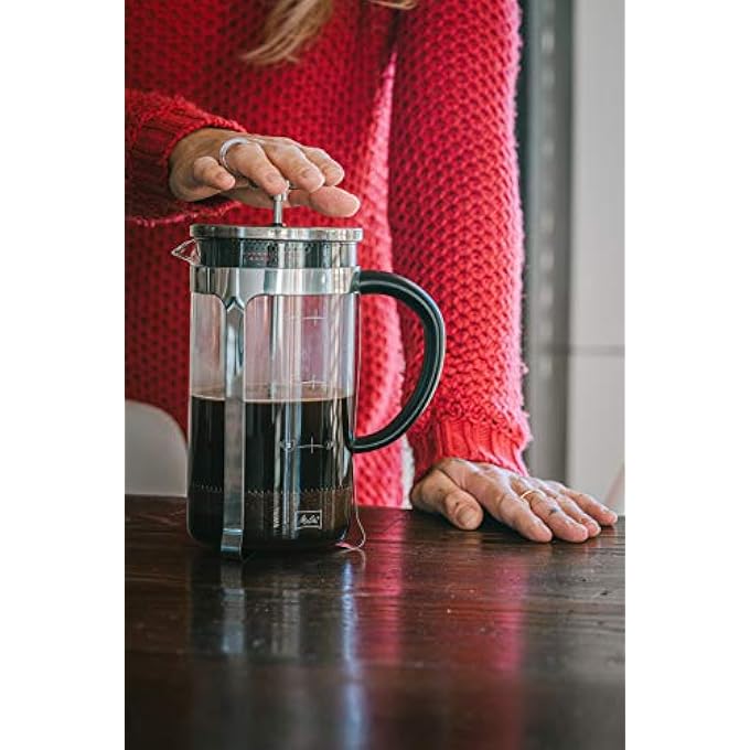 Melitta French Press Premium Coffee Maker 1L Made Of Glass  Steel 8 Cups - Image 4