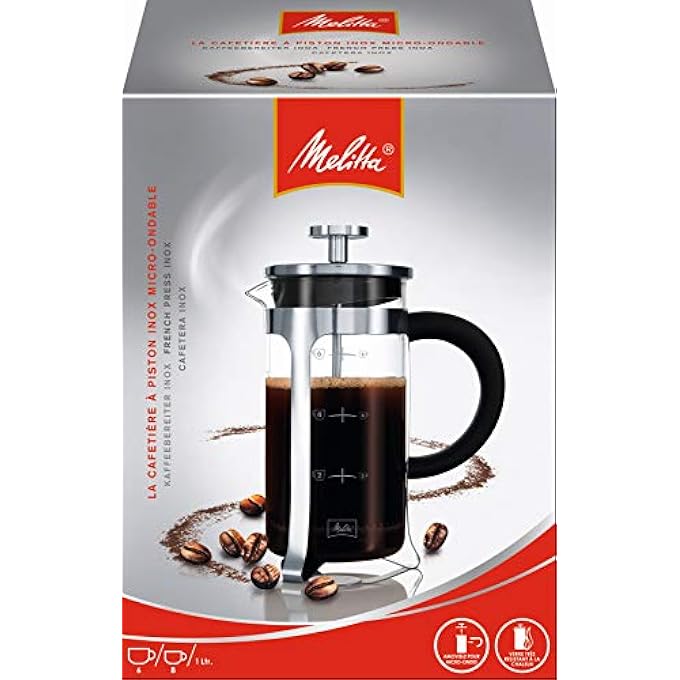 Melitta French Press Premium Coffee Maker 1L Made Of Glass  Steel 8 Cups - Image 5