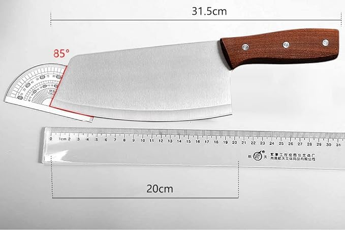 LYBAA Kitchen Knife Professional Chef Knife Cleaver Knife Vegetable Cutting Meat Chopping Sharp Blade Ergonomic Handy Handle for Kitchen Restaurant 1 Pcs - Image 2