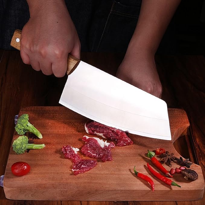LYBAA Kitchen Knife Professional Chef Knife Cleaver Knife Vegetable Cutting Meat Chopping Sharp Blade Ergonomic Handy Handle for Kitchen Restaurant 1 Pcs - Image 3
