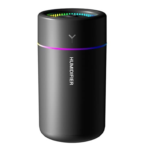 KISSWILL Mini Humidifier, USB Personal Desktop Humidifier for Car, Office, Bedroom etc. Auto Shut-Off, 2 Mist Modes, Super Quiet - (BL - Black) - Image 2