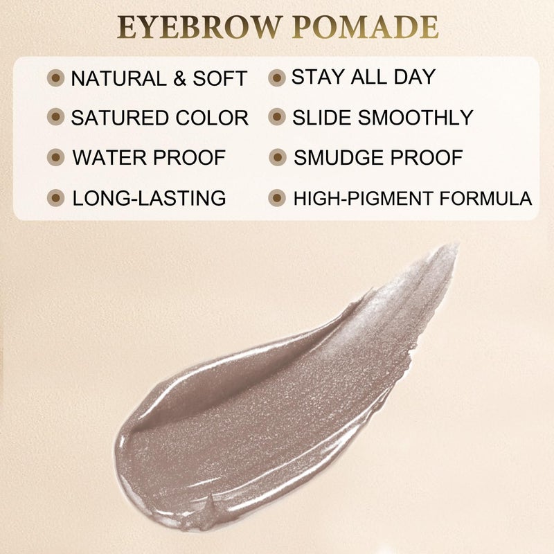 LAVONE Eyebrow Pencil Makeup Kit, with Waterproof 2-IN-1 Microblading Eyebrow Pen, Eyebrow Pomade, Eyeliner and Dual-ended Eyebrow Brush, Brow Pencil Kit for Natural Eyebrows - Ash Blonde - Image 5