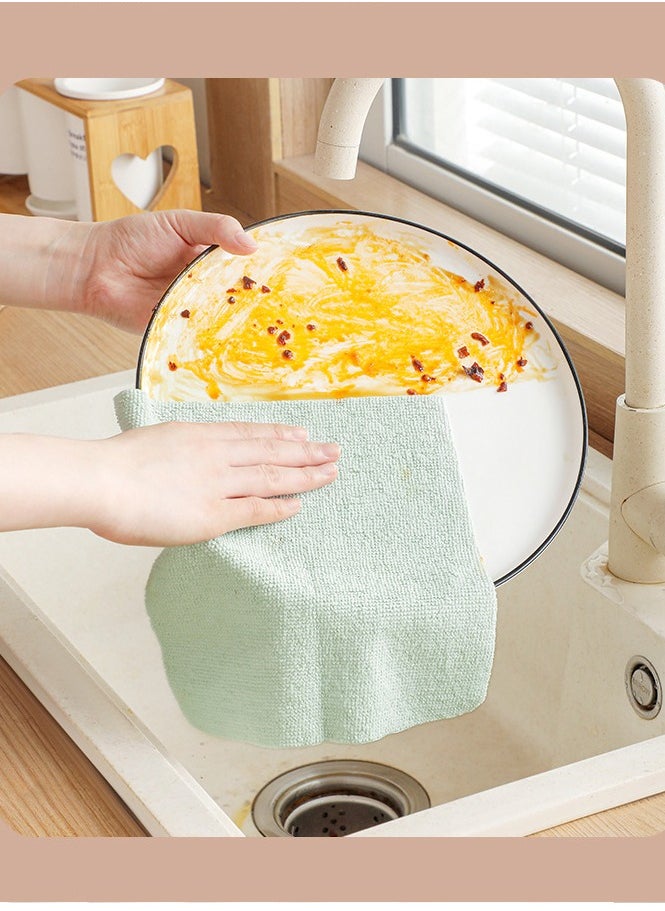 MOTRK - Kitchen Towels Disposable Cleaning Towels Microfiber Towels 20 Sheets Kitchen Towels Reusable with Dispenser Box Multipurpose Cleaning Wipes - Image 1