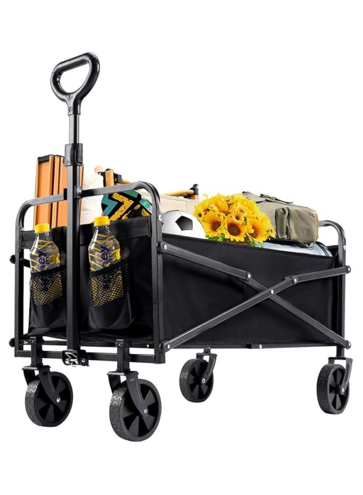 لينجوي عربة ترولي عربة قابلة للطي عربة كبيرة الحجم قابلة للتعديل عربة ترولي خارجية - Image 1