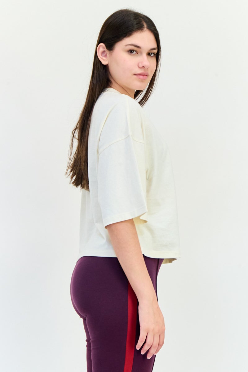 PUMA Women Sportswear Fit Short Sleeve Outdoor T-Shirt, Beige - Image 2