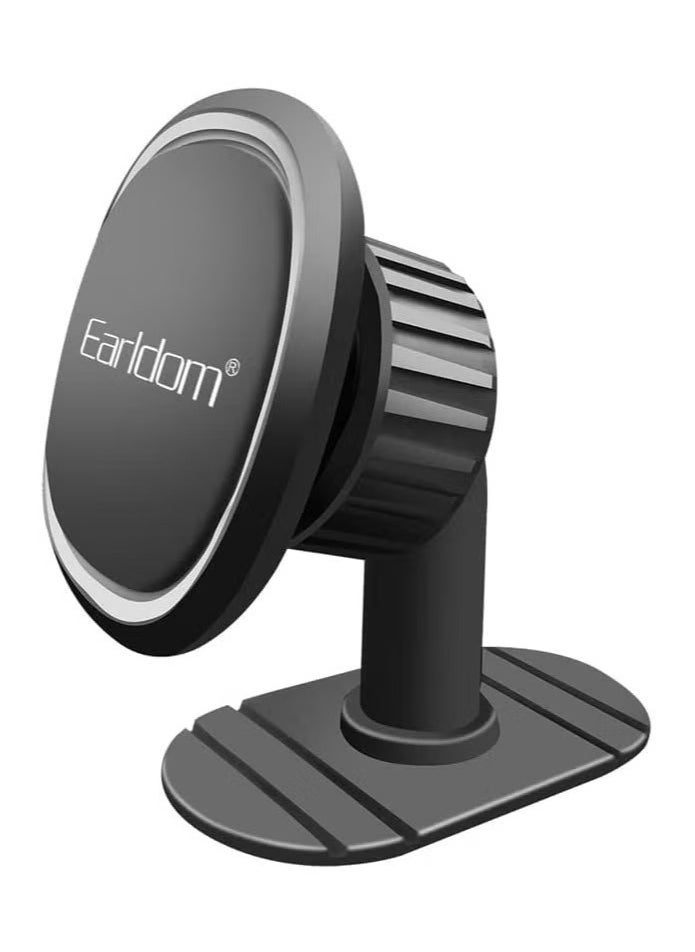 Earldom ET-EH116 Mobile Car Holder Universal Adjustable Car Mount for Phones, Black, Dashboard & Windshield Mount with Secure Grip, 360° Rotation, Easy Installation – Compatible with iPhone, Samsung & All Smartphones - Image 1