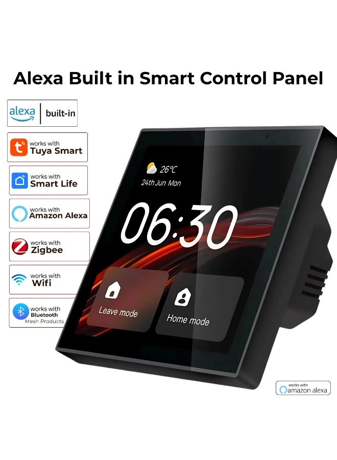 TUYA Smart Touch 4 inch Screen Control Panel with Built in Alexa & Zigbee hub - Image 1