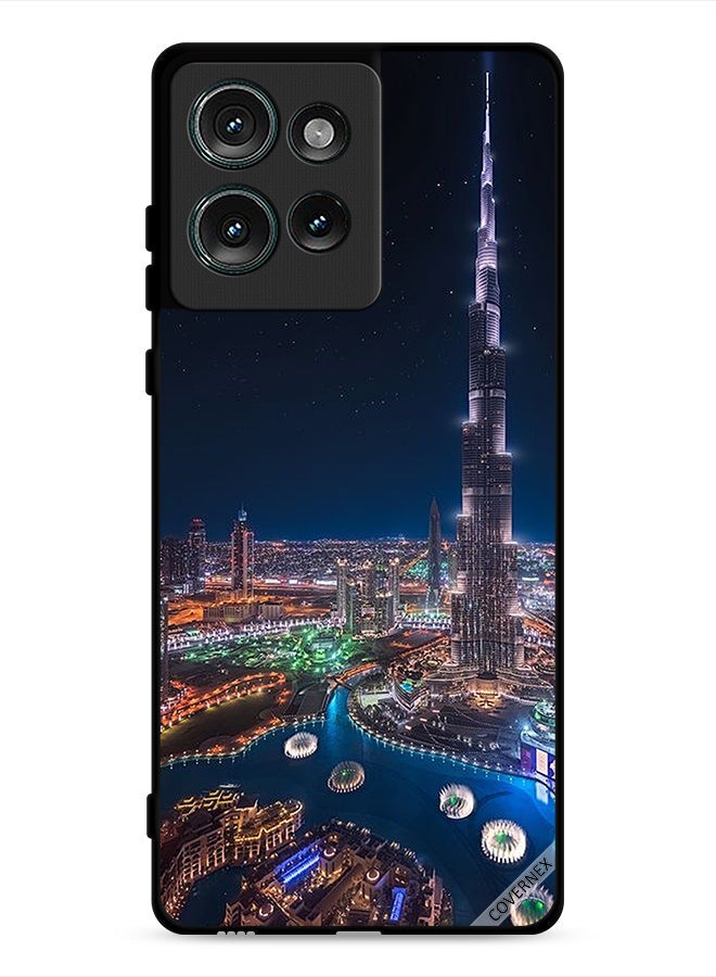 Covernex Motorola Edge 50 Protective Case Cover Night View Of Downtown - Image 1