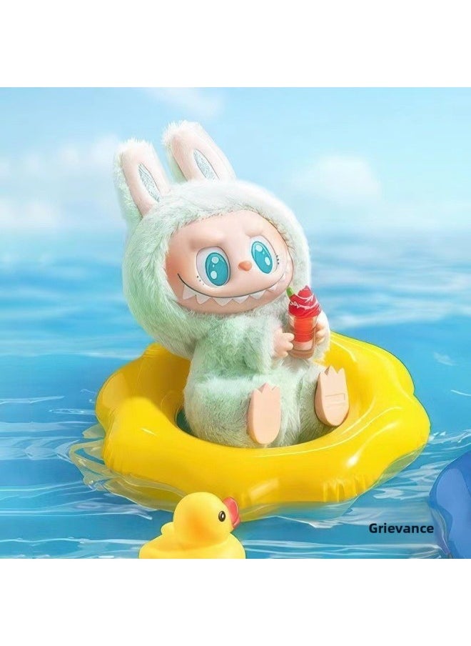 Generic - LABUBU Labubu Generation Of The Motherland Macarons Bubble Series Fun Blind Box Vinyl Face Plush Doll-Color:Grievance-Height:15cm - Image 1