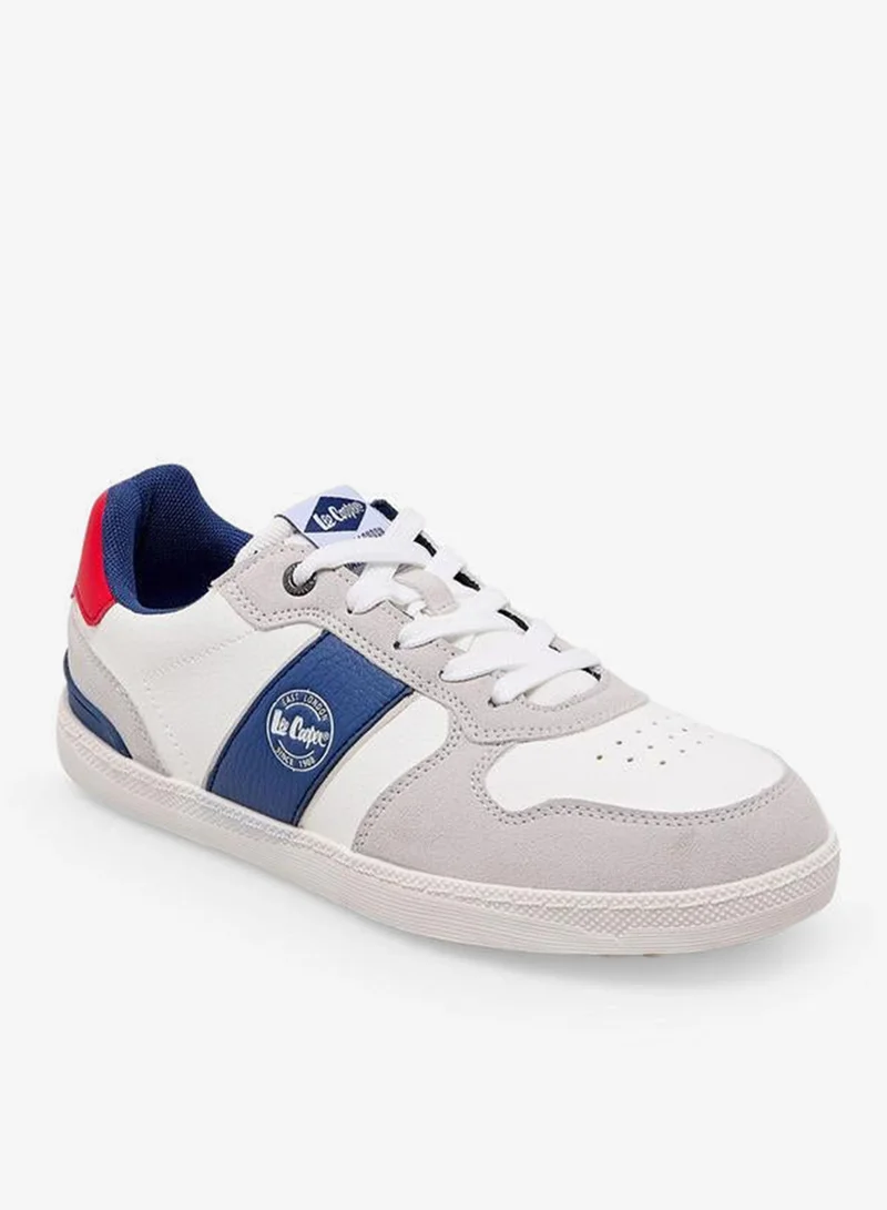 لي كوبر Boys Panelled Lace-Up School Sneakers
