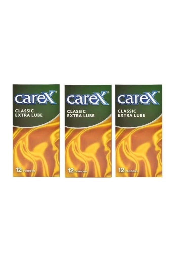 careX Pack Of 3 Classic Extra Lube Condoms (Combo Pack 36) - Image 1