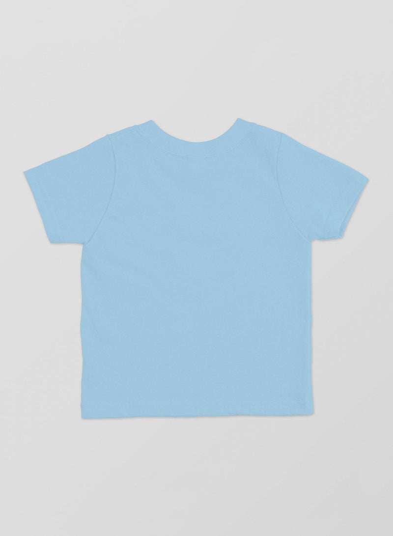 لؤي **تي شيرت نصف كم للأولاد من قماش البامبو فائق النعومة - أزرق صافي** - Image 4