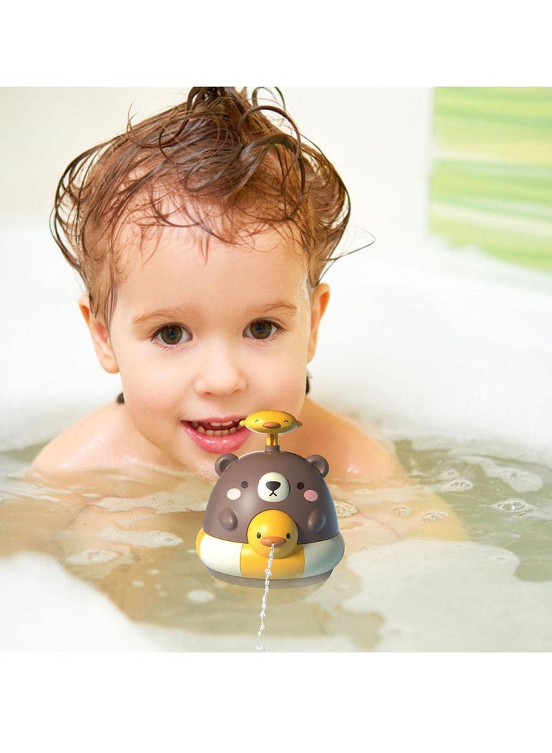 SYOSI Duck Pattern Fountain Bath Toys, Baby Bath Toy with Water Spray Feature, Fun and Safe Baby Shower Bath Toys for Toddlers, Girls, and Boys - Image 3