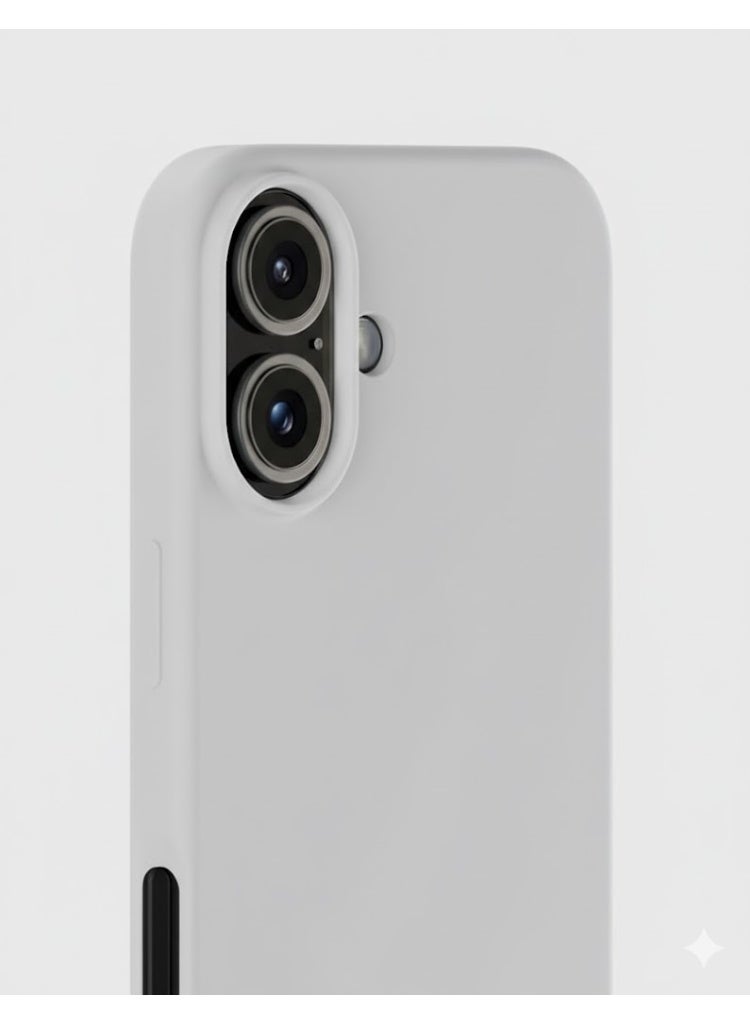 بليكس جراب أبل آيفون 17 5G لعام 2025 من السليكون السائل الفاخر عالي الجودة (BLIX) - رمادي فاتح - Image 2