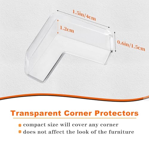 LILBEE Clear Corner Protectors for Baby Safety – 12-Pack L-Shaped Furniture & Table Edge Guards – Transparent Baby Proofing Cushions - Image 5