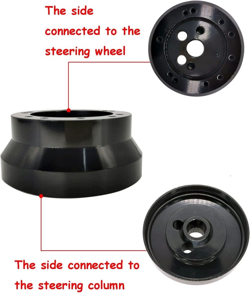 UcarSoon 5 & 6 Hole Steering Wheel Hub Adapter Replacement for GMC Truck Pickup (Black) - Image 5