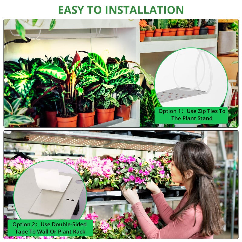 TONYFUL Grow Lights for Indoor Plants, 40W LEDs Plant Lights for Indoor Growing, 360 LEDs Full Spectrum Grow Lights for Seed Starting, Led Grow Light with 3/9/12H Timer,10 Dimmable Levels (4pcs) - Image 5