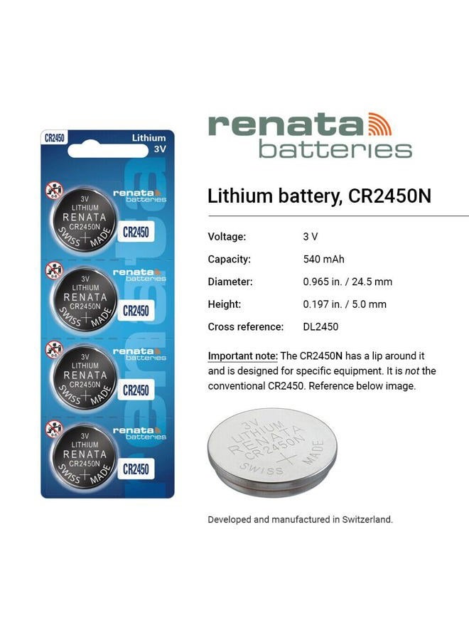 Renata بطارية ليثيوم عملة CR2450N (4 قطع، 3 فولت) - Image 2