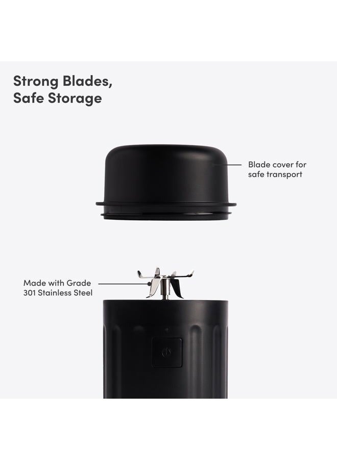 Beast GO Cordless, Premium Portable Blender for Shakes & Smoothies, 22oz Blending Vessel, Blends Ice & Frozen Fruit, Rechargeable USB-C Battery, Drinking Lid and Straw System (Carbon Black) - Image 3
