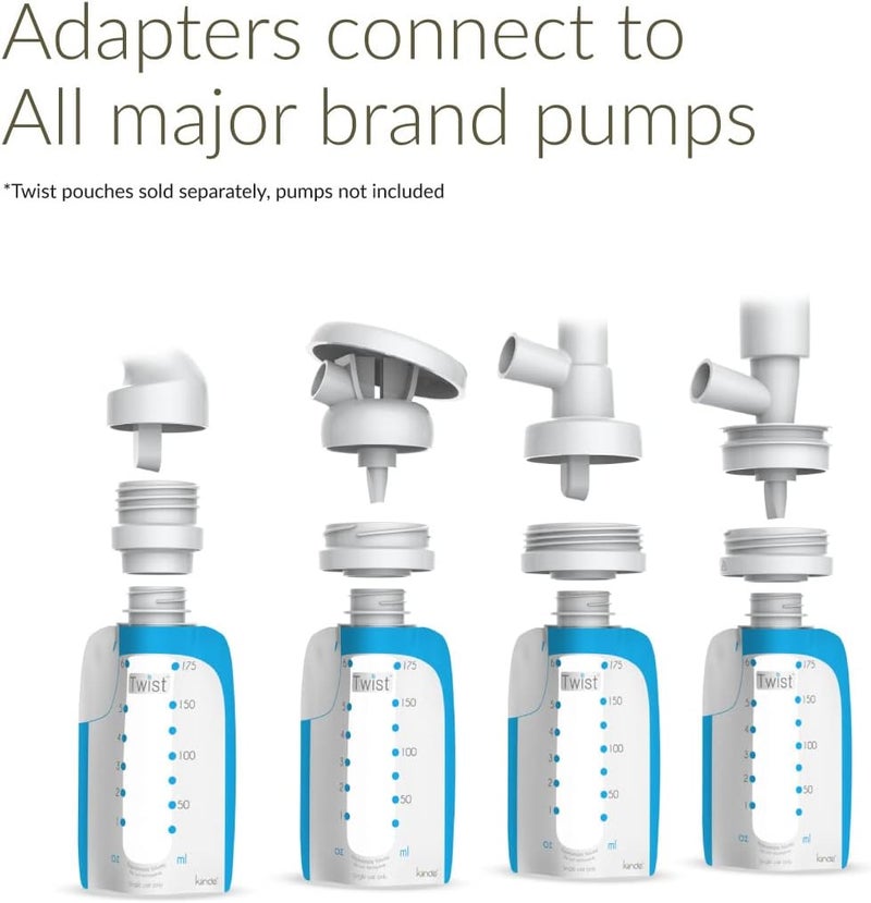 Kiinde Twist Milk Storage Bag Breast Pump & Baby Bottle Adapter Kit for All Major Breast Pump Brands - Image 3