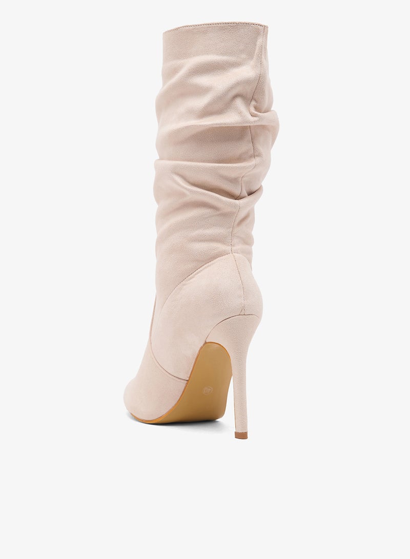 ELLA Pointed Toe Stiletto Heel Mid Calf Boots - Image 3