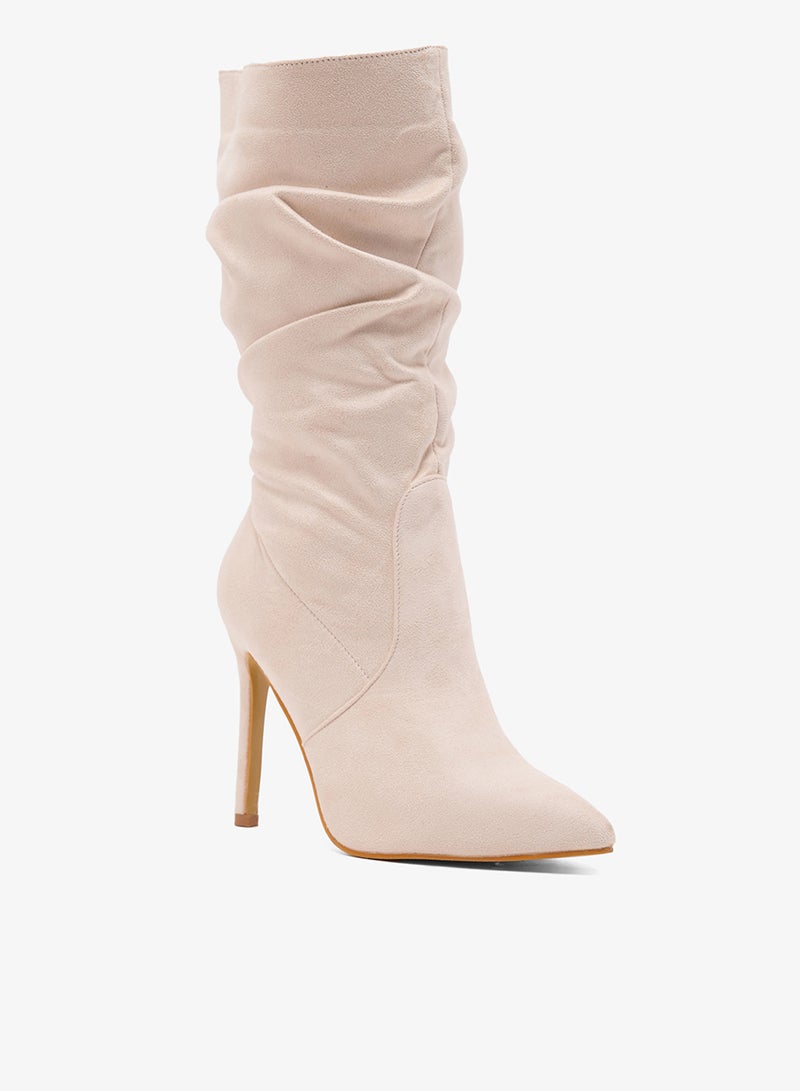ELLA Pointed Toe Stiletto Heel Mid Calf Boots - Image 2