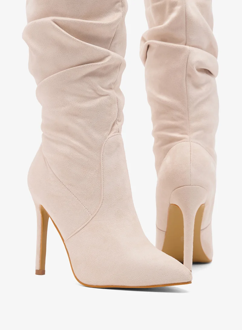 ELLA Pointed Toe Stiletto Heel Mid Calf Boots
