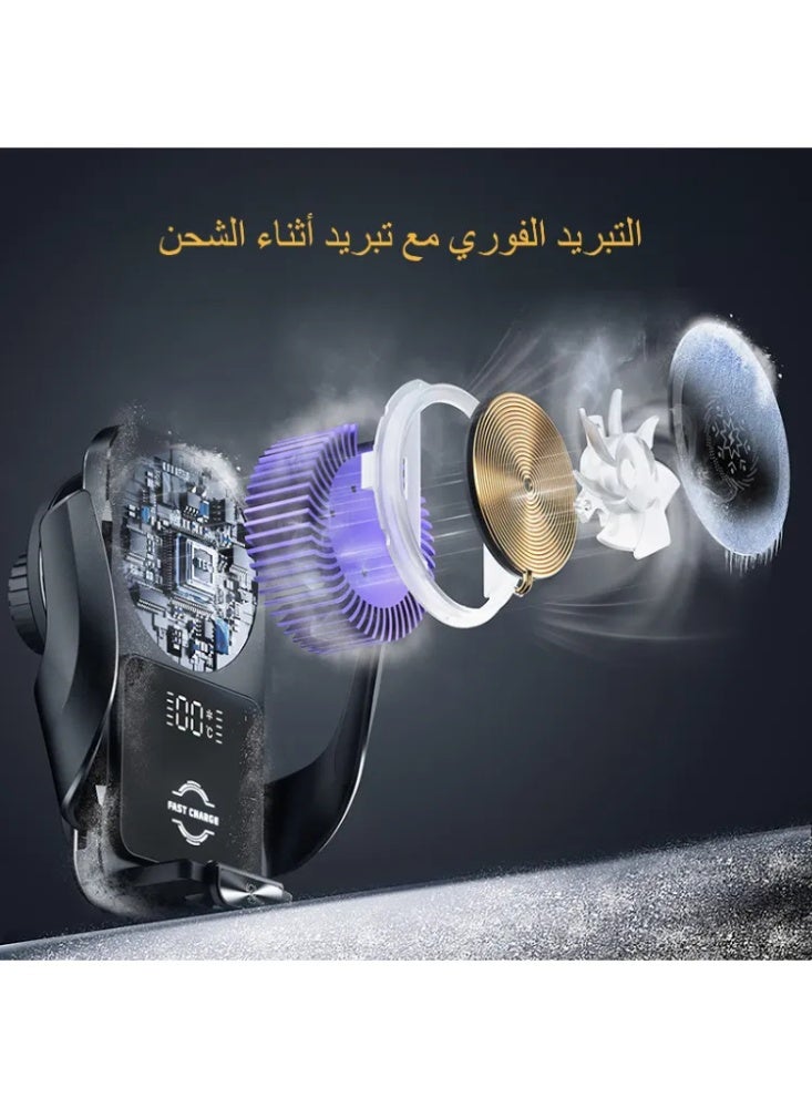 Semiconductor Cooling Car Mount Magnetic Wireless Charging Universal Phone Holder - Image 5
