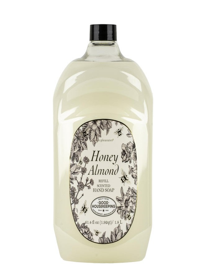 SIMPLE PLEASURES Premium Hand Soap Collection - Honey Almond Scent, 7.9 oz Bottle with Jumbo 59 oz Refill - Goodhousekeeping Seal Approved - Multiple Scents Handsoap Honey Almond Hand Soap Refills - Image 3