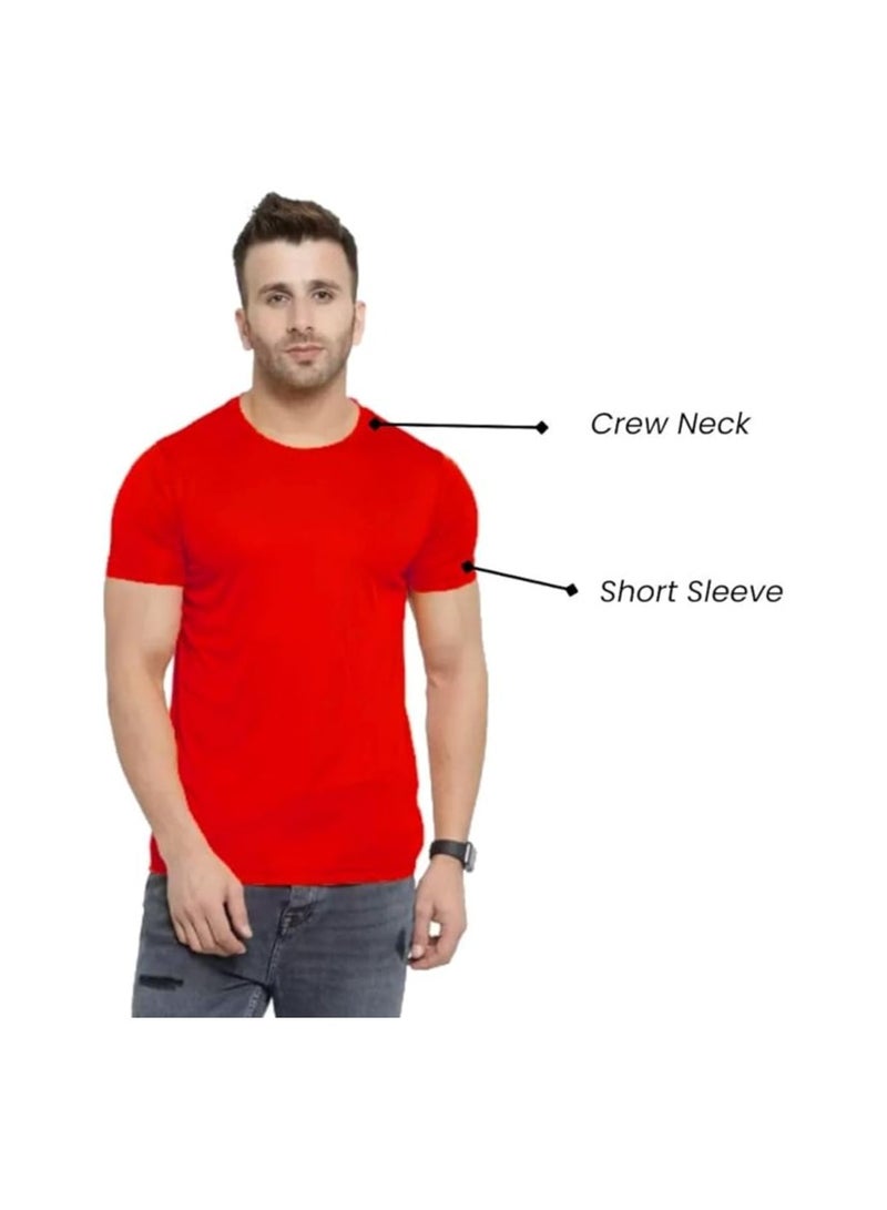 PRINTSHOP4ME Pack Of 4 Men's Quick Dry Short Sleeve Athletic Dry Fit T-Shirt-Men Athletic Dry Fit Sports T-shirt-Short Sleeve Gym T-Shirts - Image 3