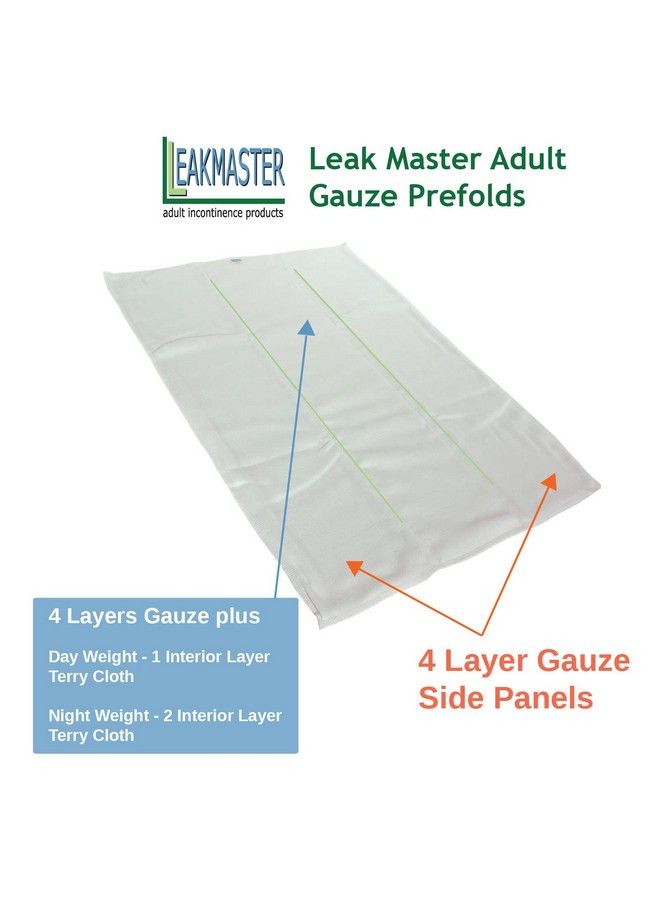 Leakmaster Adult Prefold Cloth Diapers Gauze Weave 100% Cotton Adult Reusable Diapers Soft & Durable Sewn In The Usa Day Weight Size Adult Large - Image 5